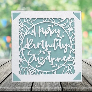 Carte personnalisée joyeux anniversaire, carte de célébration pour une occasion spéciale, pour elle, pour lui, n'importe quel nom, carte pour maman, soeur, amie