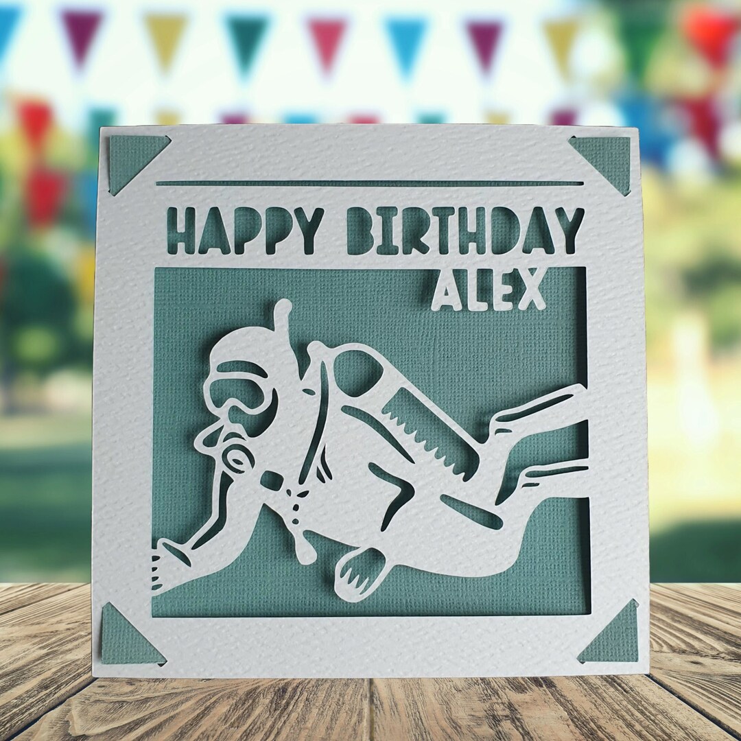 "Tauchen alles Gute zum Geburtstag ""Taucher"" Personalisierte