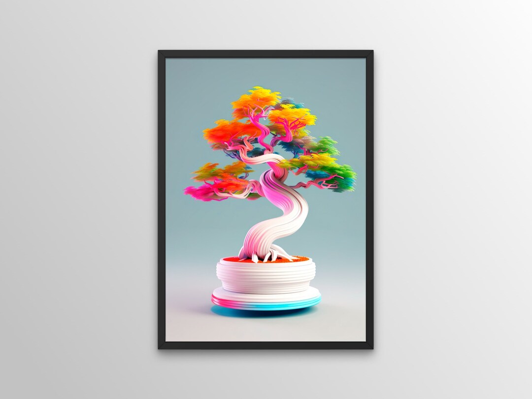 Printable Tree Art Set of 4 Downloadable Print Modern Art Etsy