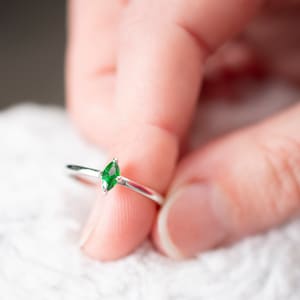 Marquise Cut Emerald Ring Sapphire Ring Aquamarine Ring, Birthstone Ring gold sterling silver for mom May August November birth months