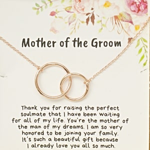 Collar de regalo para la madre del novio en plata de ley y oro, un collar considerado para la futura suegra, MG