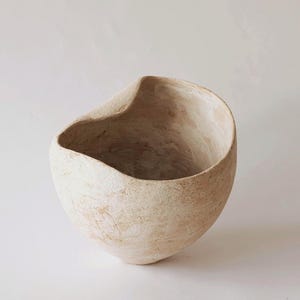 Handmade Terracotta Vessel: Modern Rustic Vase, First Home Gift