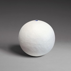 Large White Ceramic Floor Vase: Mediterranean Art, Handmade in Barcelona