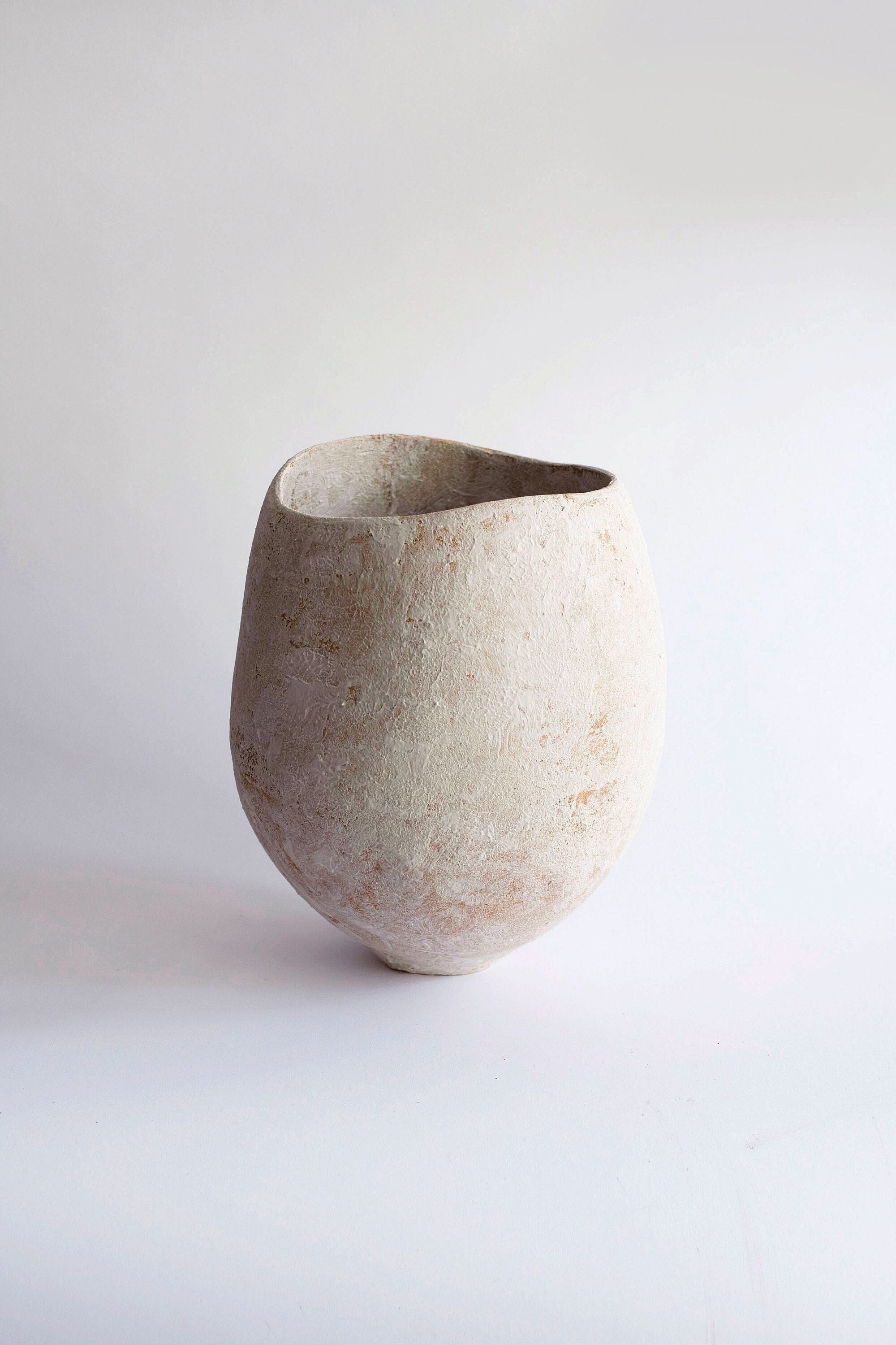 Sculptural Ceramic Vase Wabi Sabi Art Object Japandi Stoneware