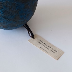 Nordic Stoneware Ceramic Vase, Extra Large Navy Vase Modern Decor, Dark ...
