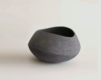 Handmade Black Ceramic Vase: Nordic Modern Home Decor