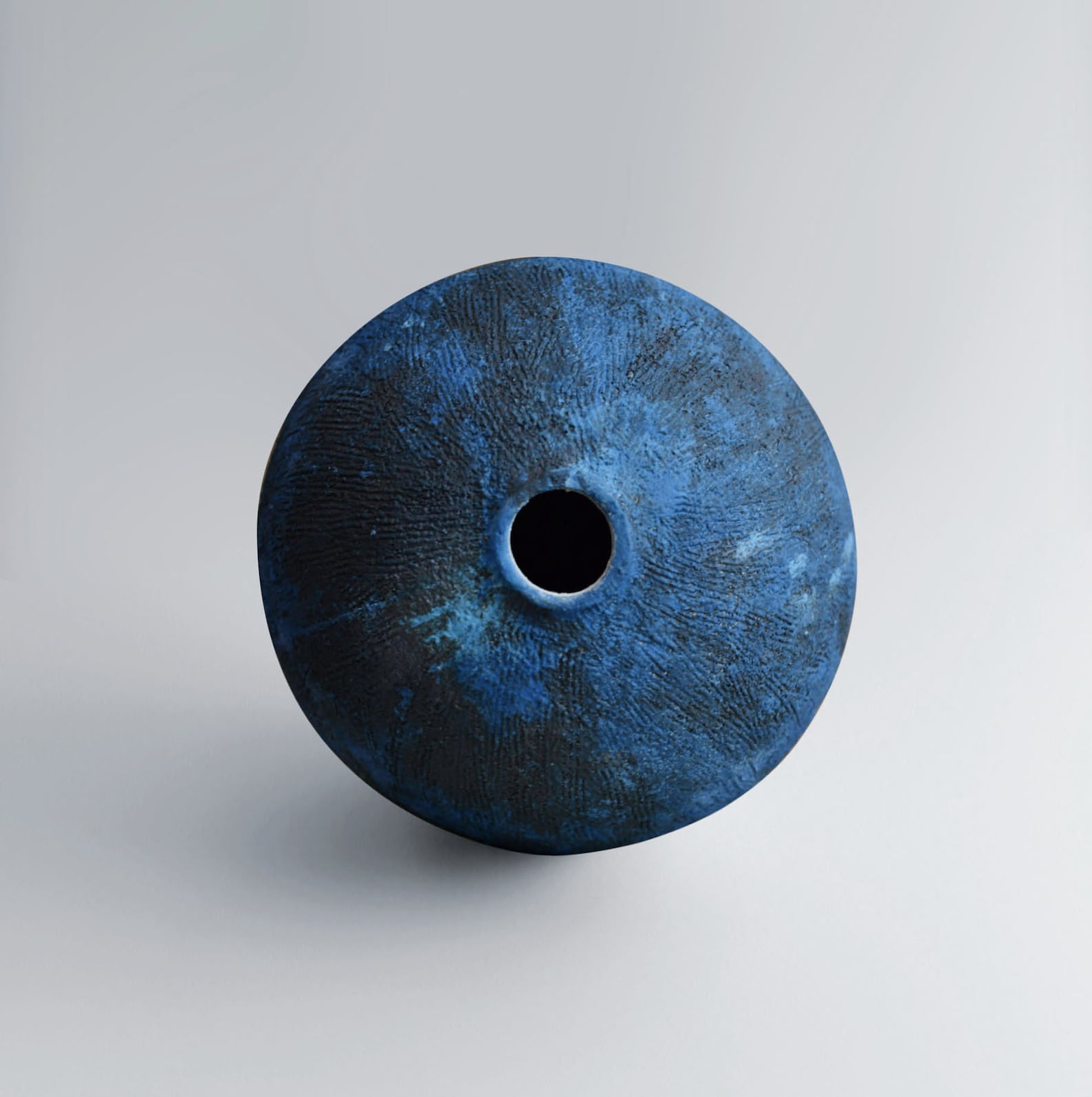 Nordic Stoneware Ceramic Vase, Extra Large Navy Vase Modern Decor, Dark ...