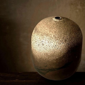 Contemporary interiors large ceramic vase, Wabi Sabi vase, Hearth tones vase, Rustic modern vase, Moon textured vase, New home decoration
