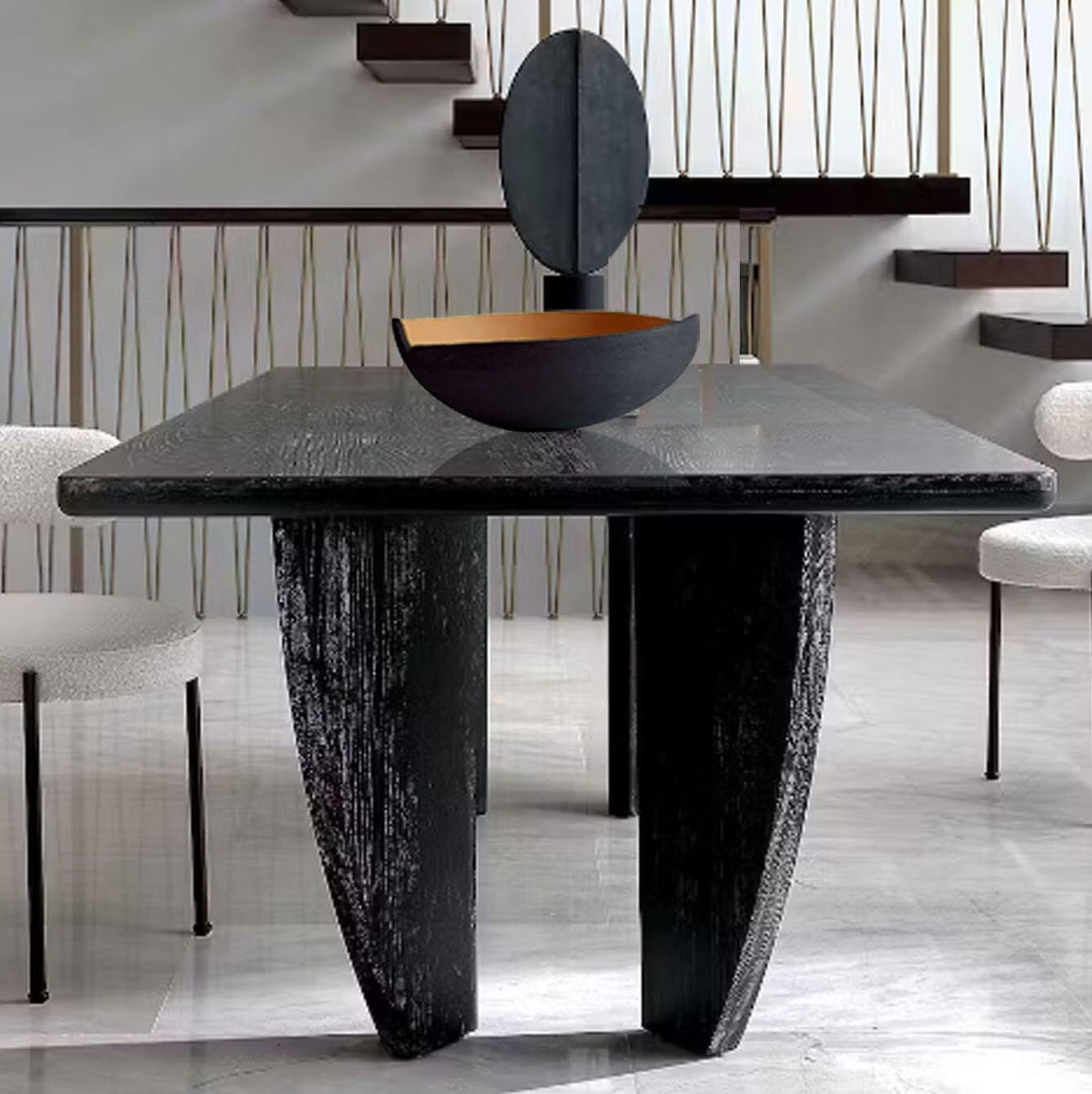 Large Ceramic Centerpiece Table Bowl Minimalist Wabi-sabi Sculptural ...
