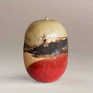 Japanese style sculpture vase for Zen decoration, retro ceramic vase home decor, vintage Japanese decorative vase, Feng shui, ceramic art