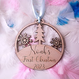 Baby First Christmas Bauble | First Christmas Decoration Tree Gift | Baby&#39;s First Christmas  | Personalized Bauble | Baby Christmas Ornament