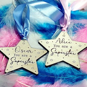 School Leavers 2023 | Personalised Class Name Medal | Teacher Pupil Gift | Wooden Star | School Leaving Badge| From Teacher | End of School