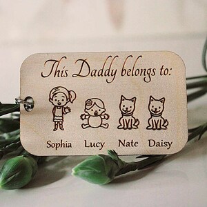 Father&#39;s Day Gift | Daddy Keyring | Key Holder | This Grandad Belongs To | This Daddy Belong To | Engraved Keyring | Engraved Keychain
