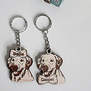 Labrador | Engraved Dog Keychain | Custom Pet Charm | Personalised Pet Gift | Pet Memorial Gift | Pet Loss |  Engraved Pet Portrait |