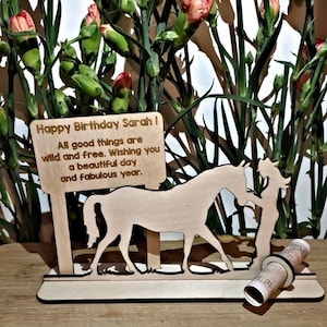 Personalisiertes Geschenk für Pferdeliebhaber, Geldhalter Geschenk, Geburtstag, Ruhestand, Bargeldgeschenk, Pferd Geschenk für Reiter, Dressur, Reitergeschenke