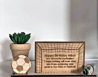 Personalised Football Money Holder, Football Birthday Gift, Soccer Gift, Coach Gift, Football Fan Gift, Money Gift For Him, Sports Cash Gift