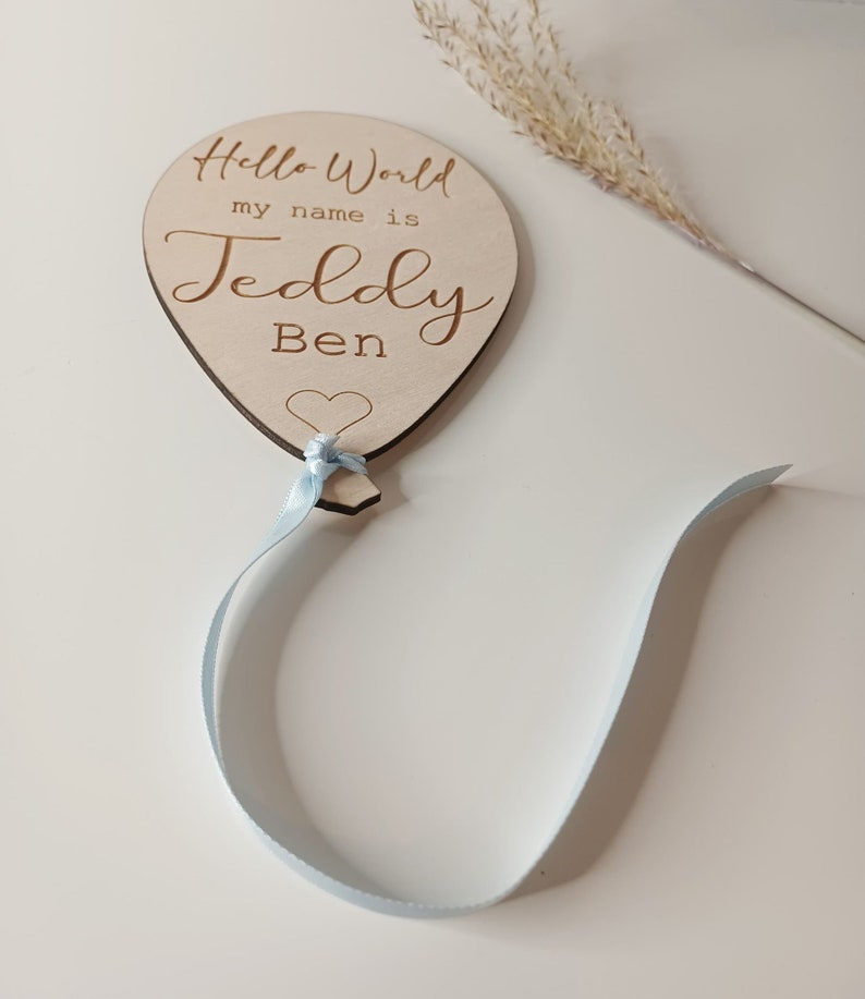 Personalised Baby Arrival Sign | Hello World | Welcome to the World ...