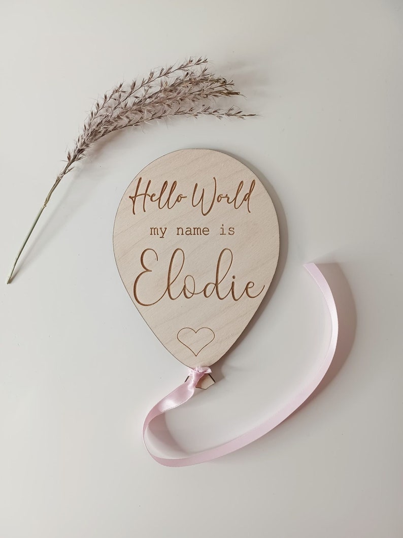 Personalised Baby Arrival Sign | Hello World | Welcome to the World ...