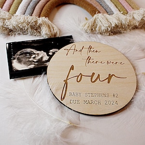 And Then There Were | Baby Due |  Social Media Reveal | Photography Prop | Baby announcement | Baby Arriving |  Baby Coming Soon Plaque