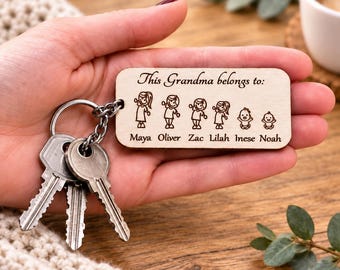 Chaveiro "Esta Vovó Pertence a Você" | Chaveiro Personalizado para Vovó | Presente para o Dia das Mães | Presente para a Vovó | Chaveiro Gravado