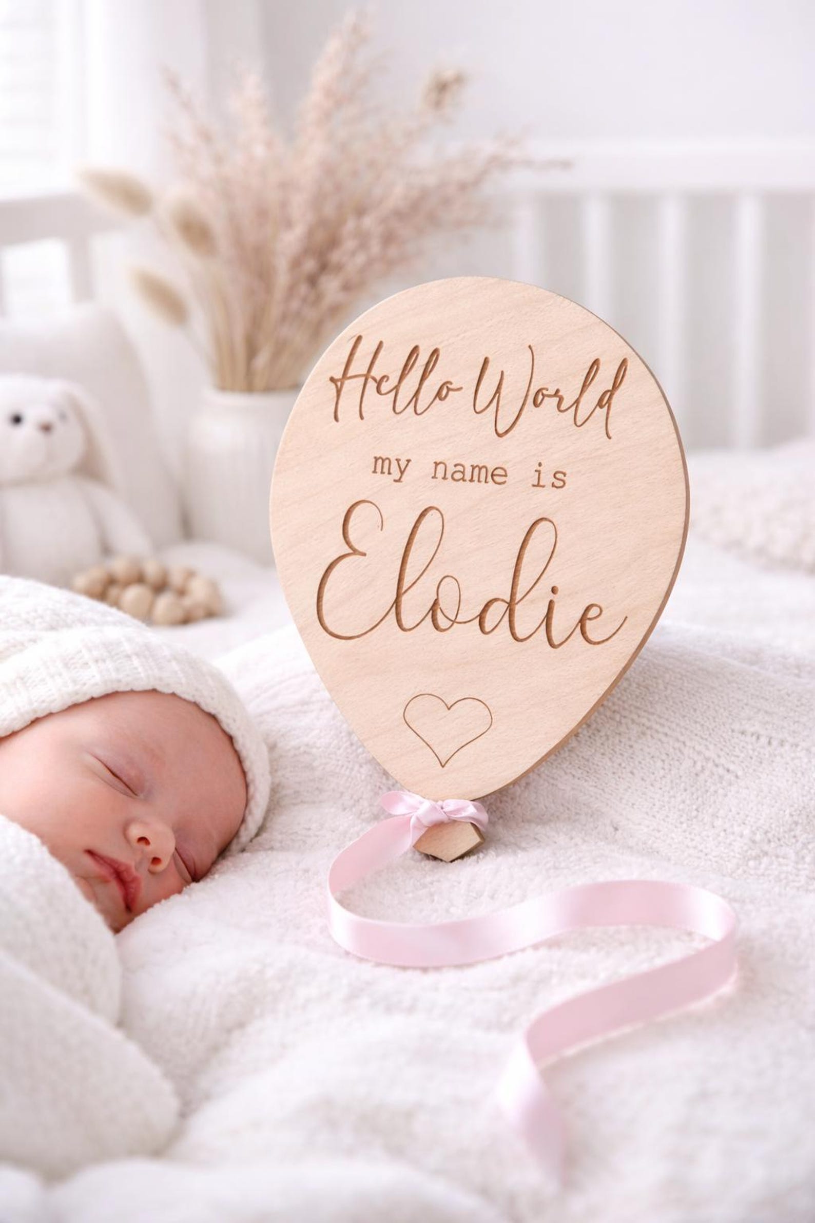 Personalised Baby Arrival Sign | Hello World | Welcome to the World ...