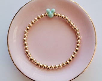 Gold disney bracelet, mickey mouse inspired bracelet, matching mouse bracelet set for kids, custom gold beaded bracelet, disney jewelry