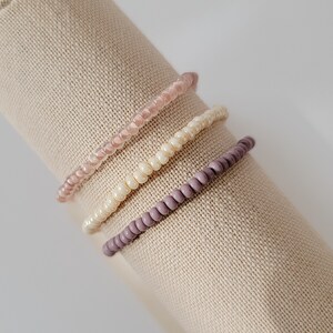 Rocailles Armband-Set, dehnbare Armbänder, kleines Perlenarmband, stapelbares Armband, Minimalist-Armband, Perlenarmband, Damenschmuck