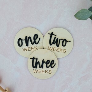 Discos de hitos semanales, marcadores de hitos para bebés para fotografía de bebés, regalo de baby shower para nueva mamá, tarjetas de hitos semanales