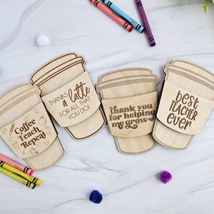 Presente de agradecimento ao professor – Porta-cartão de presente de café – Presente personalizado de fim de ano – Presente da semana do professor – Ideia de volta às aulas – Presente para professor