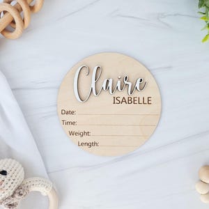 Personalisiertes Namensschild für Neugeborene, Geburtsnummer, Geburtsanzeige, Geburtsanzeige, Geburtsanzeige, Geburtsanzeige, Geburtsanzeige