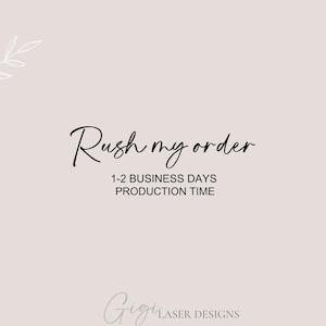 Rush my order | Rush Production | We will produce and ship your order within 1 to 2 business days