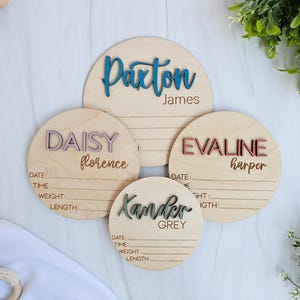 Benutzerdefinierte Baby Geburt Stats Zeichen, Baby Name Zeichen für Krankenhaus, personalisierte Baby Name Bekanntgabe, Neugeborene Namen Plaque, Baby-Dusche-Geschenk