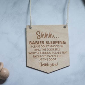 Pssst Baby Schild, Baby schläft nicht klopfen Schild, Haustürschild, Babyparty Geschenk für Mama