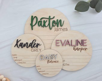 Baby Announcement Sign, Birth Announcement Sign, Baby Name Sign, Birth Stats Sign, Baby Arrival Sign, Newborn Announcement Sign