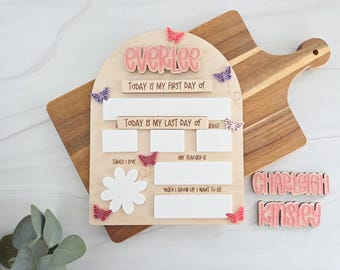 First Day of School Sign, Reusable Back to School Board, Interchangeable Names, Preschool Kindergarten