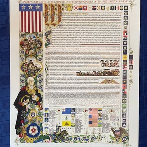 JM Historical is proud to offer a one of a kind limited edition print by Arthur Szyk You can proudly display this print in your home today which highlights Szyk’s appreciation of America and its multi- ethnic culture that has made America great.