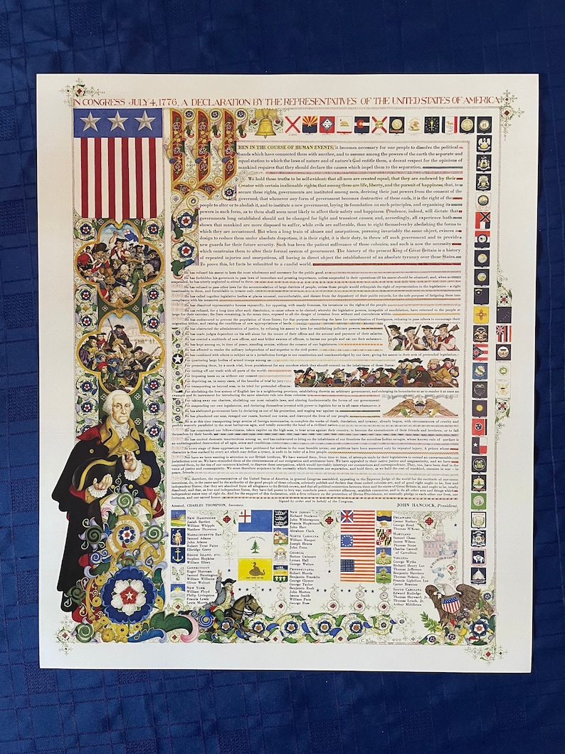 JM Historical is proud to offer a one of a kind limited edition print by Arthur Szyk You can proudly display this print in your home today which highlights Szyk’s appreciation of America and its multi- ethnic culture that has made America great.