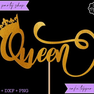 Geburtstagskönigin Torten svg, Queen mit Krone Torten topper svg, Queen svg mit Krone, Krone Torten topper svg, Royalty svg