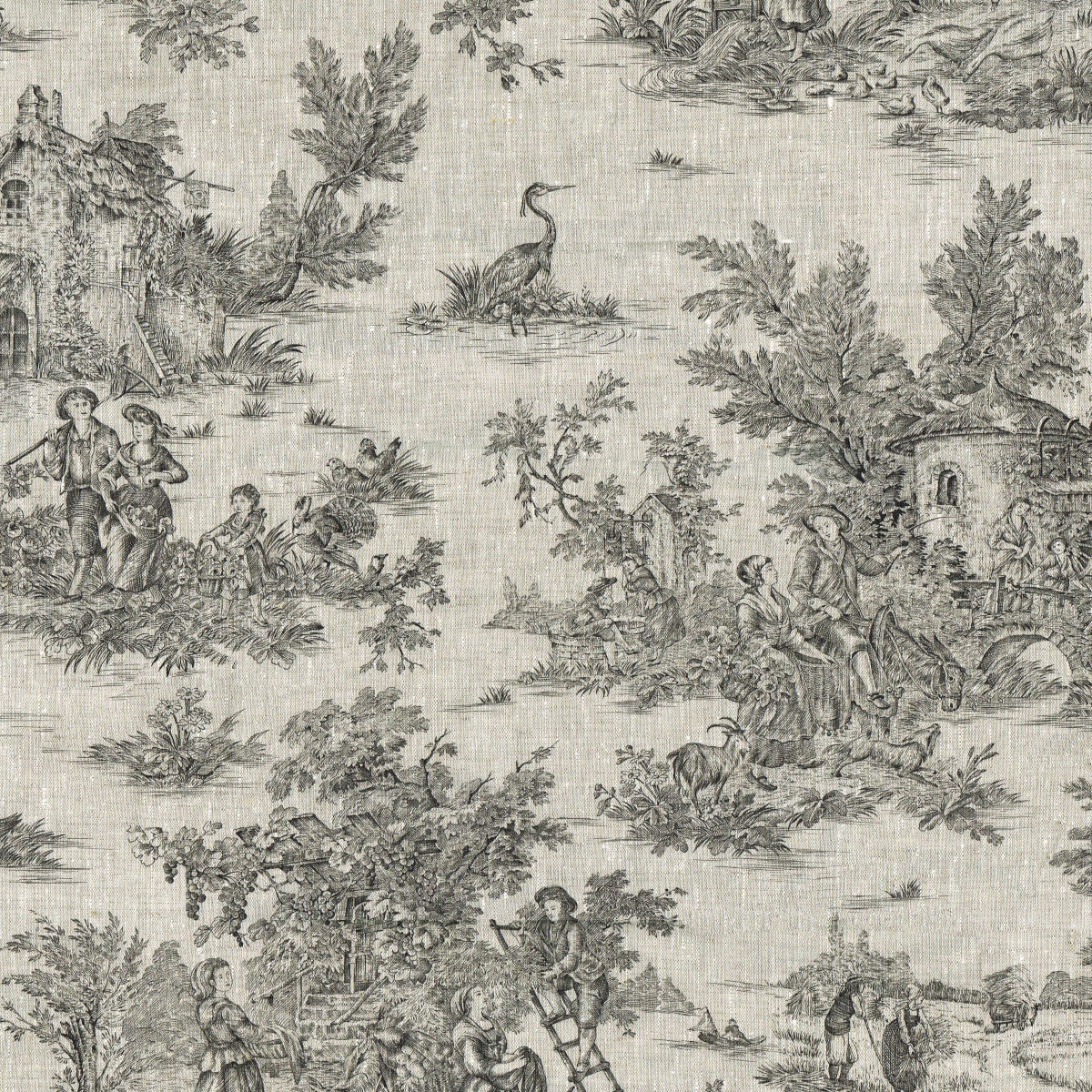  Martinique Island Toile Fabric by The Yard, French