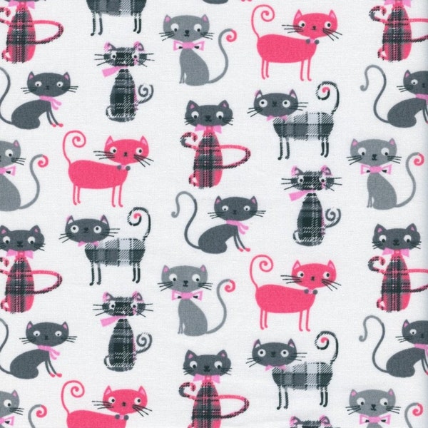 Textiles français Meow! Miaow! Cat fabric 100% Cotton, 160 cm wide