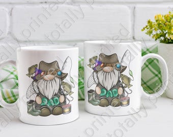 Gonk Dad Mug, Funny Fishing Design in 11oz Size