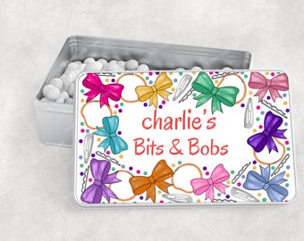 Personalised HAIR BOW  TIN