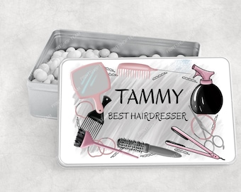 Personalised HAIRDRESSER/STYLIST TIN