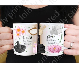 personalised Beauty Therapist  Printed 11oz Mug