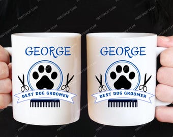 Personalized Dog Mug, Custom Dog Groomer Coffee Cup