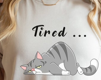Cat Shirt, Cute Cat T-Shirt, Animal Lover Tee, Gift For Her, Funny And Cute Shirt, Happy Shirt,  Funny Cat Shirt