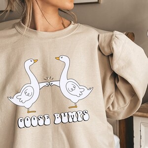 Goose Bumps Hoodie, Geese Shirt, Graphic Hoodie, Oversized Hoodie, Retro Graphic Shirt, Aesthetic Goose Shirt