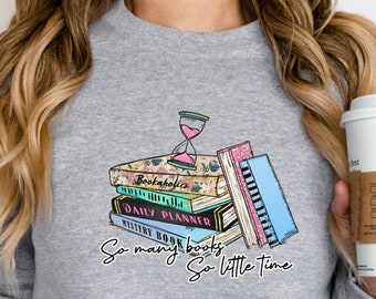 Just a Girl Who Loves Books, Book Lover Gift, Stacked Books Sweatshirt, Peace Love Books  Shirt, Book Lover Sweatshirt, Book Reader Shirt