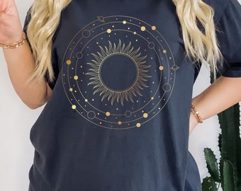 Comfort Colors Solar System Shirt, Space Lover Gift
