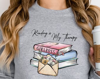Book Lover Sweatshirt, Book Reader Sweatshirt, Library Sweatshirt, Reading Sweatshirt, Book Lover Gift, Books Heart Sweatshirt, Just A Girl